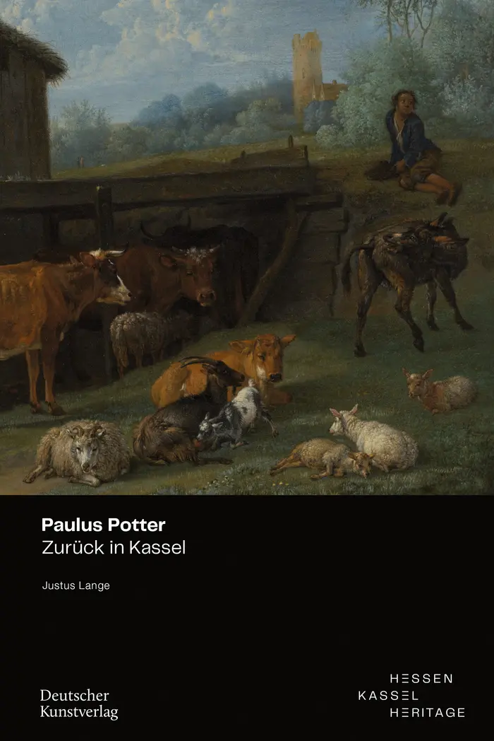 Buchcover mit einem Gemälde, auf dem Kühe und ein Hirte abgebildet sind.