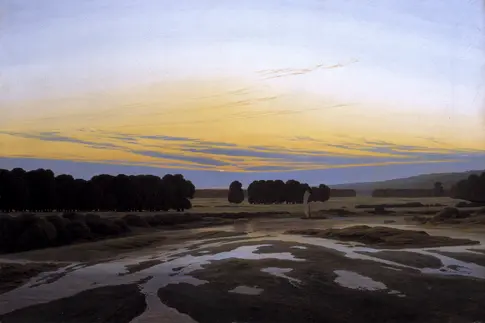 Landschaftsbild in der Dämmerung